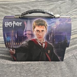 Collector Item - Harry Potter Tin Box/Lunch Pail - Black and Purple